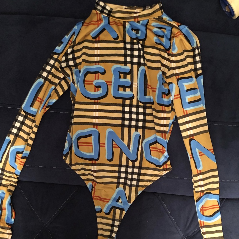 Plaid body suit